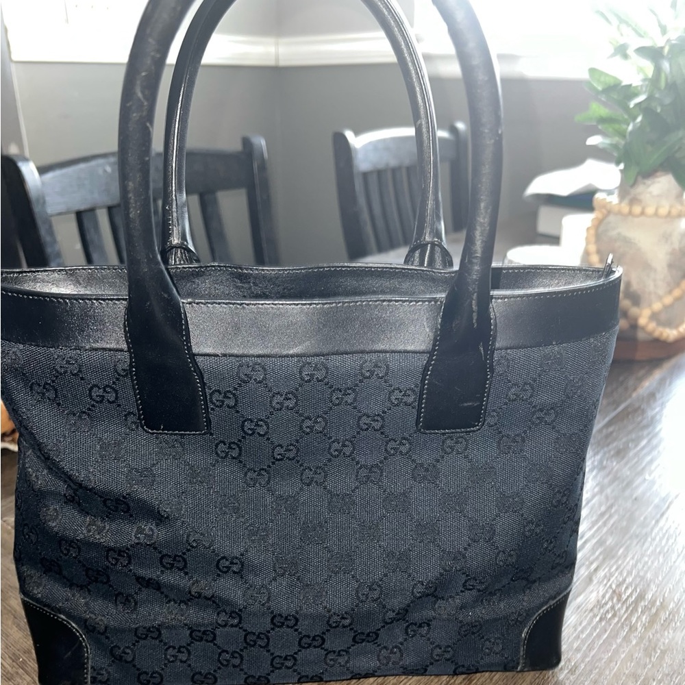 Gucci Black Canvas Tote